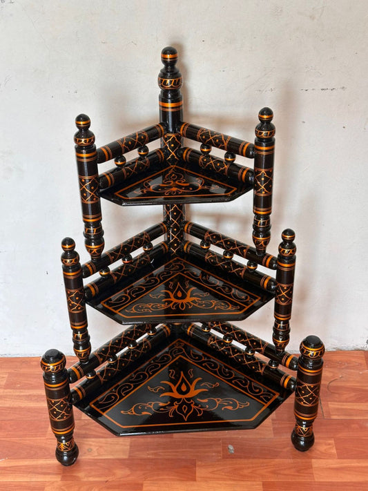 Sankheda Corner Rack Black & Red