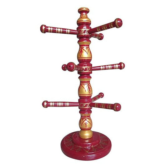 Sankheda Hand Painted Bangle Stand Cherry Golden