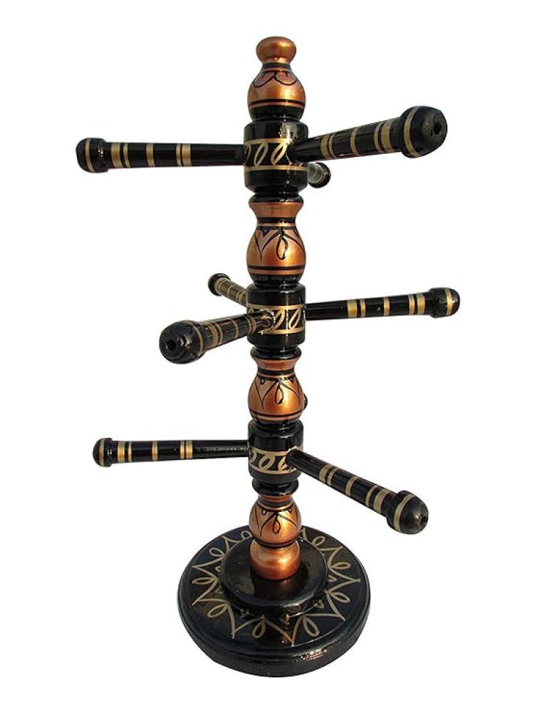 Sankheda Hand Painted Bangle Stand Copper Black Golden