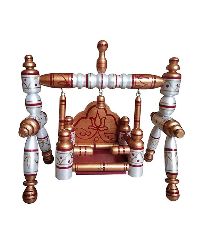 Sankheda Laddu Gopal Jhula Pearl White Copper