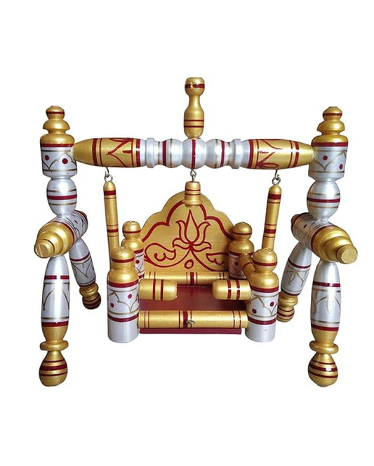 Sankheda Laddu Gopal Jhula White Yellow