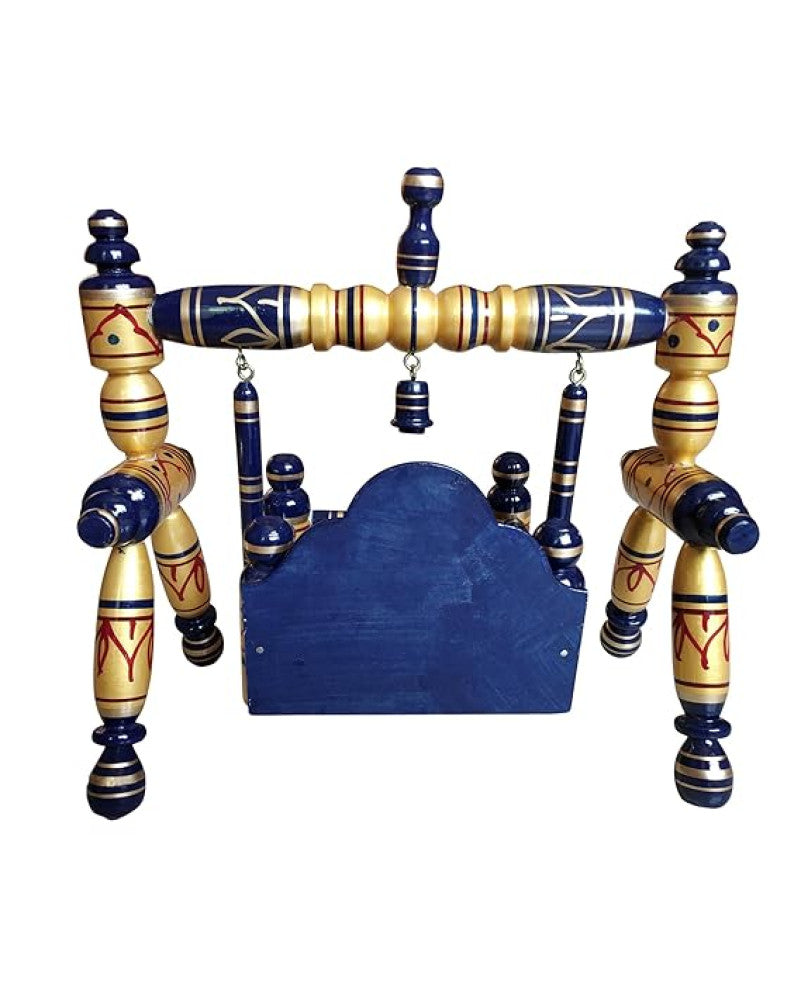 Sankheda Laddu Gopal Jhula Yellow Blue