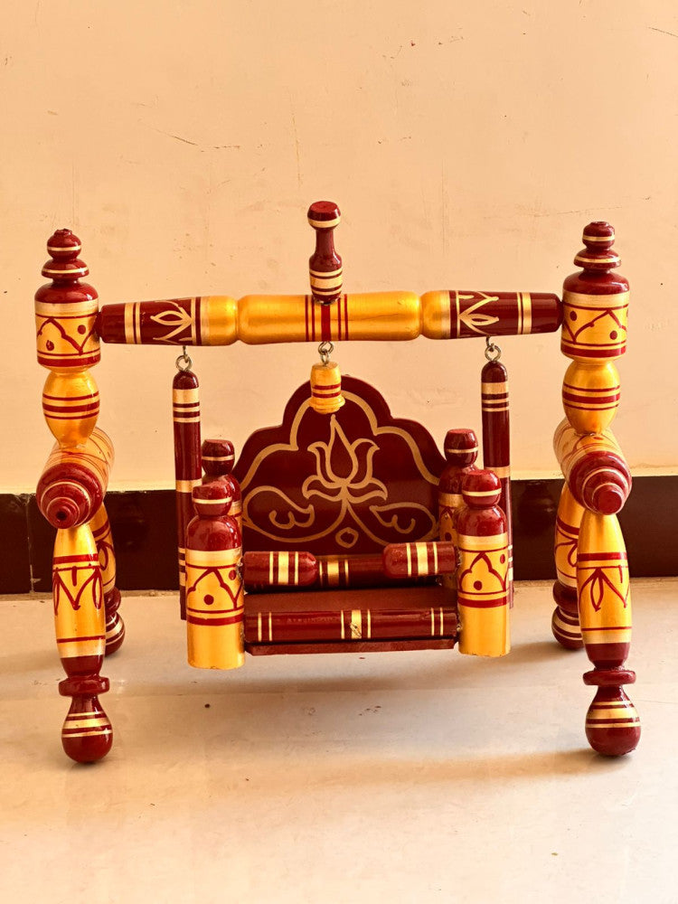 Sankheda Yellow & Red Krishna Palna