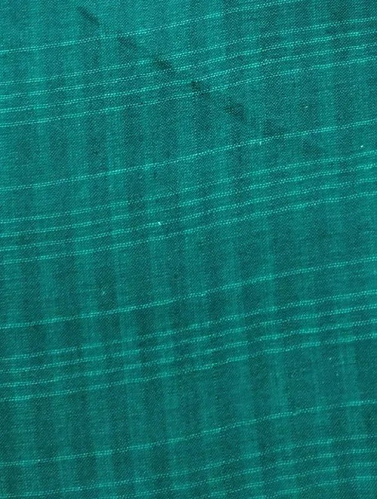 Self check Cotton Khadi Men's Half Sleeves Shirt - Green