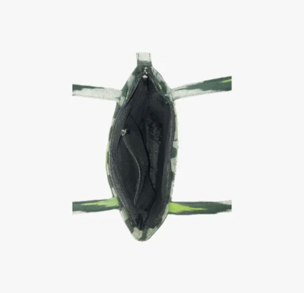 Shantiniketan Genuine Leather Handcarfted Green Tote Bag For Woman