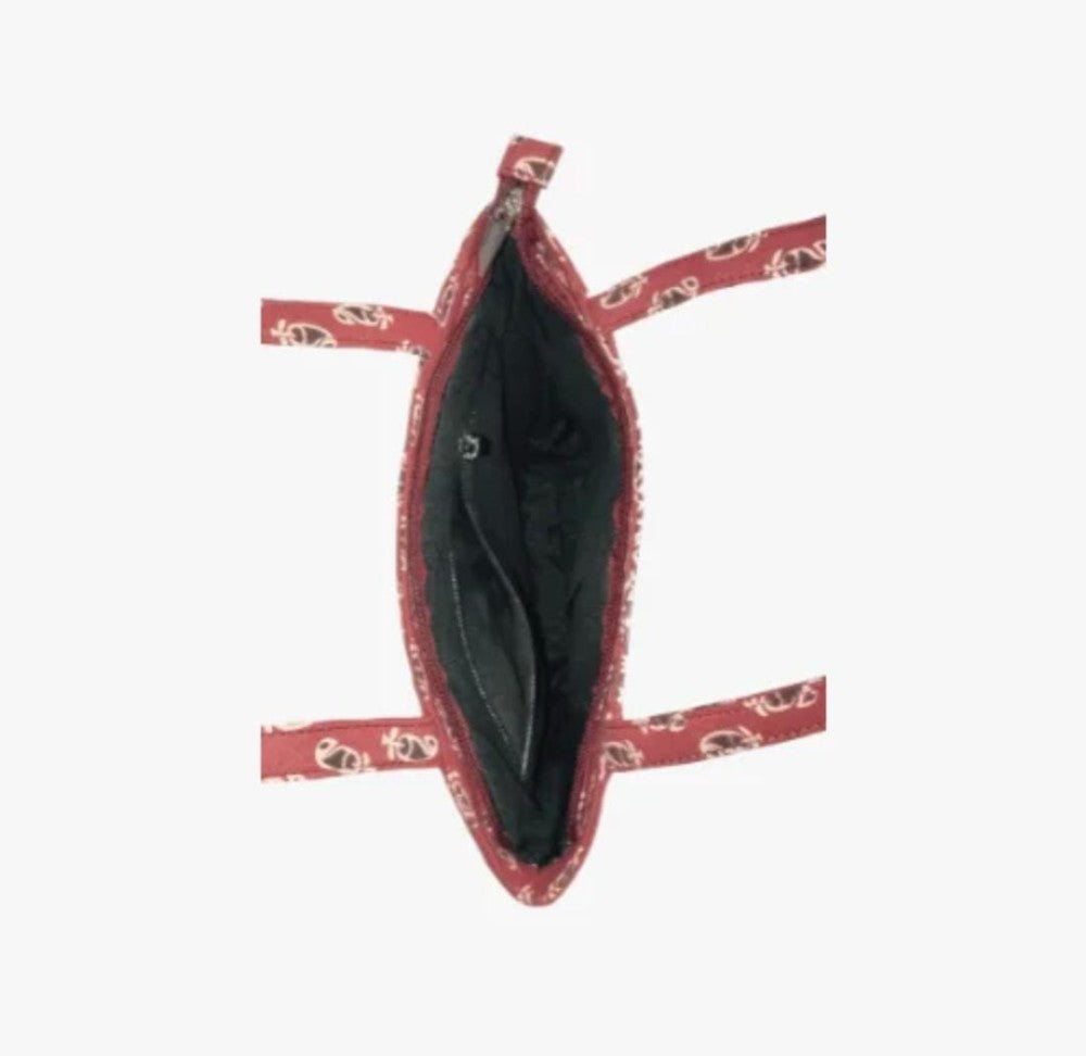 Shantiniketan Genuine Leather Handcarfted Maroon Tote Bag For Woman