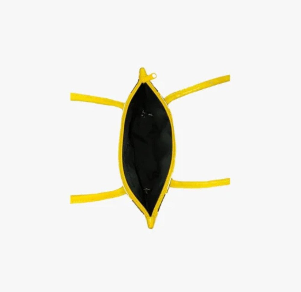 Shantiniketan Genuine Leather Handcarfted Yellow Shoulder Bag For Woman