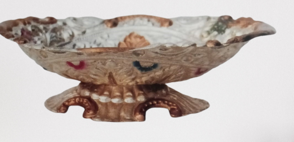 Silver Finish Classic Fruit Bowl Banaras Metal Craft