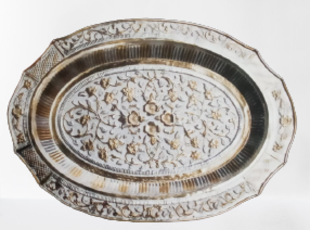 Silver Finish Tray Banaras Metal Craft