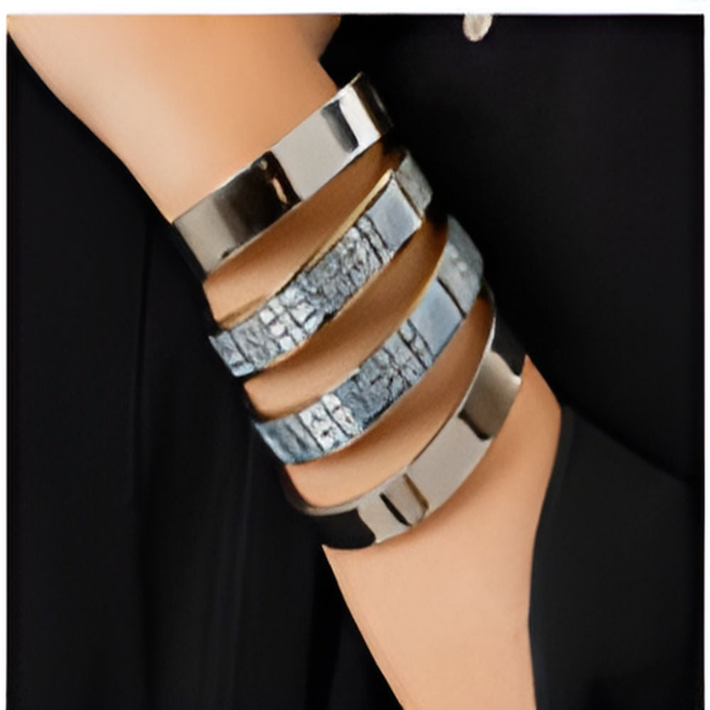 Silver Glass Kangan set of 4