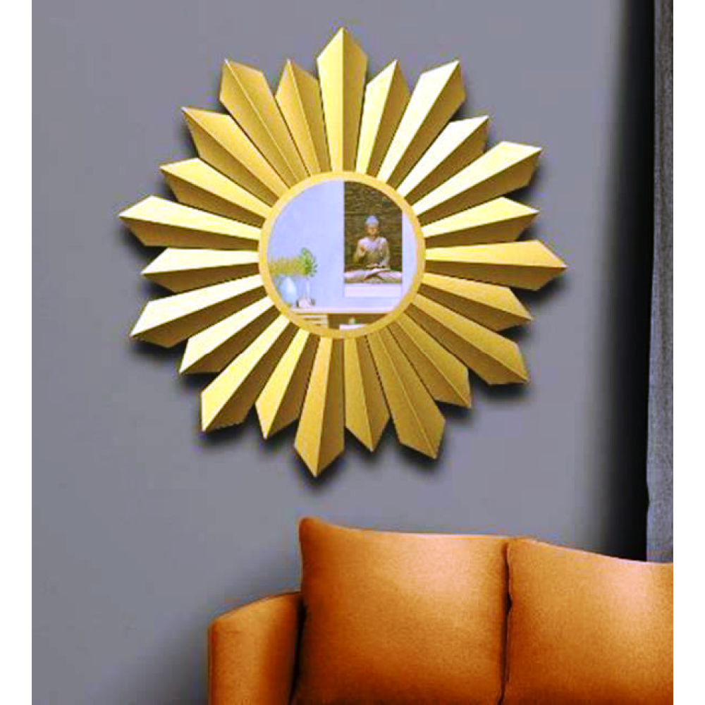 Silver Round Mirror Wall Décor