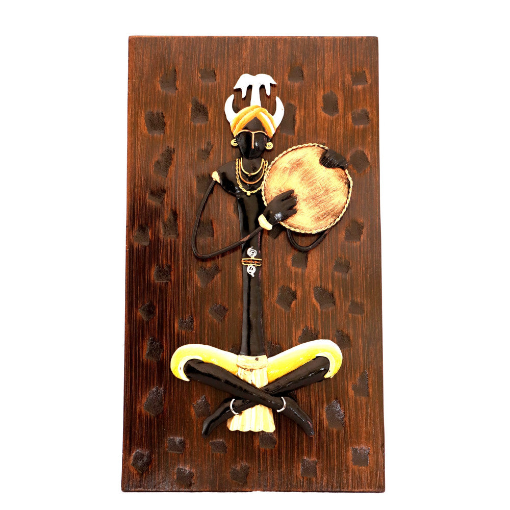 Sitting Maadia playing instruments wall hanging