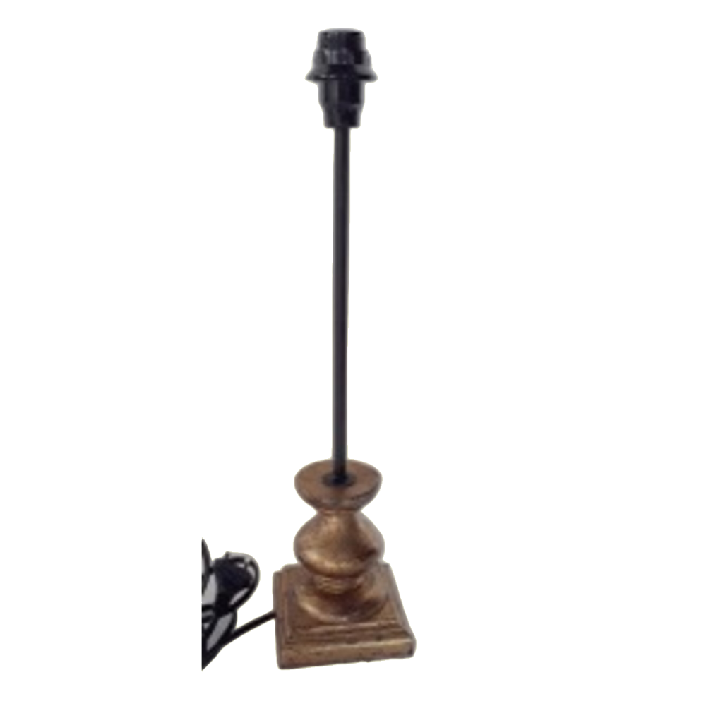 Sleek Golden Table Lamp Without Shade