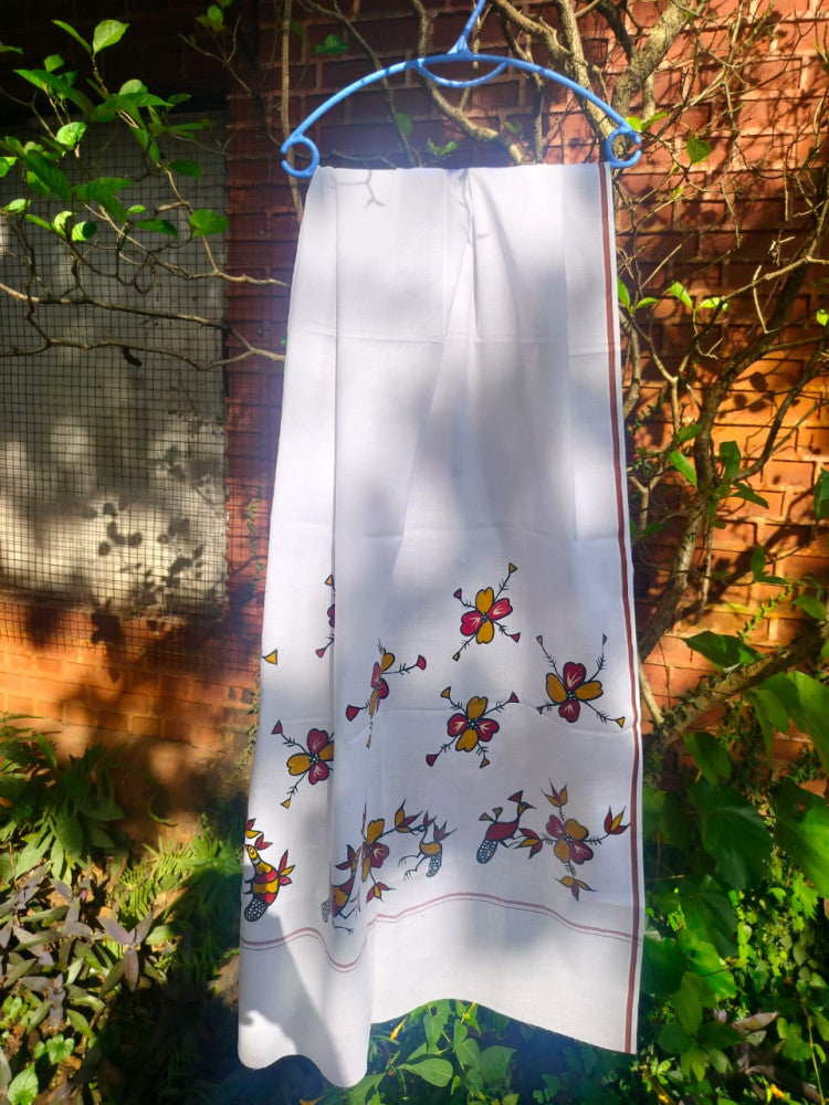 Sohrai Khovar Hand-Painted Gamcha Style 14