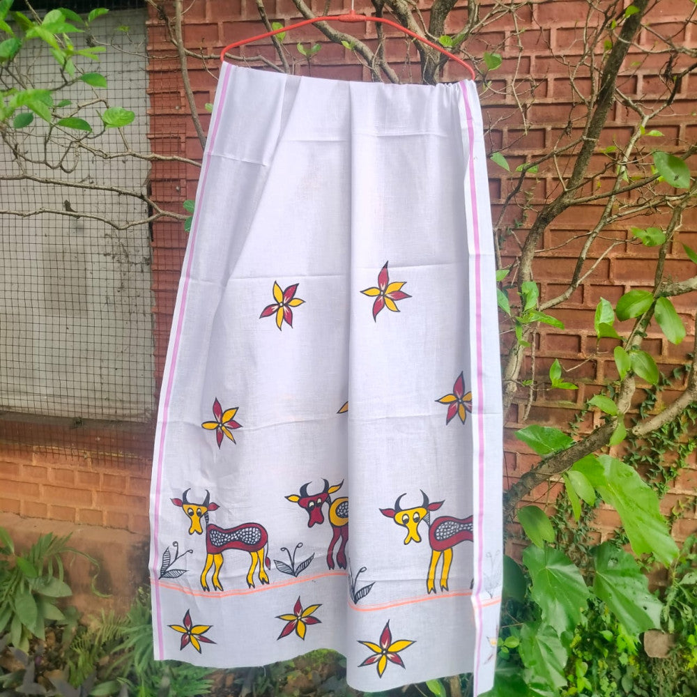 Sohrai Khovar Hand-Painted Gamcha Style 16