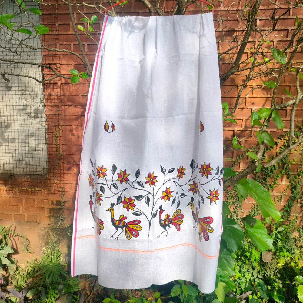 Sohrai Khovar Hand-Painted Gamcha Style 17