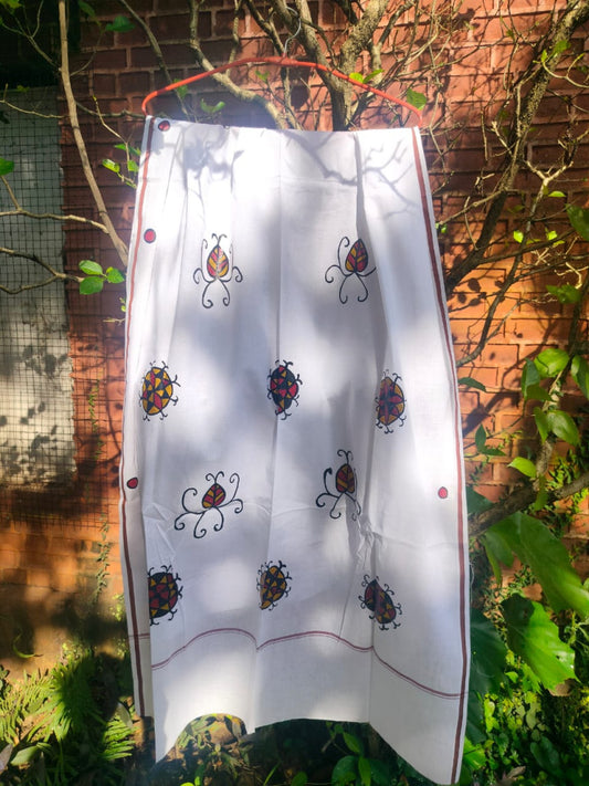 Sohrai Khovar Hand-Painted Gamcha Style 2