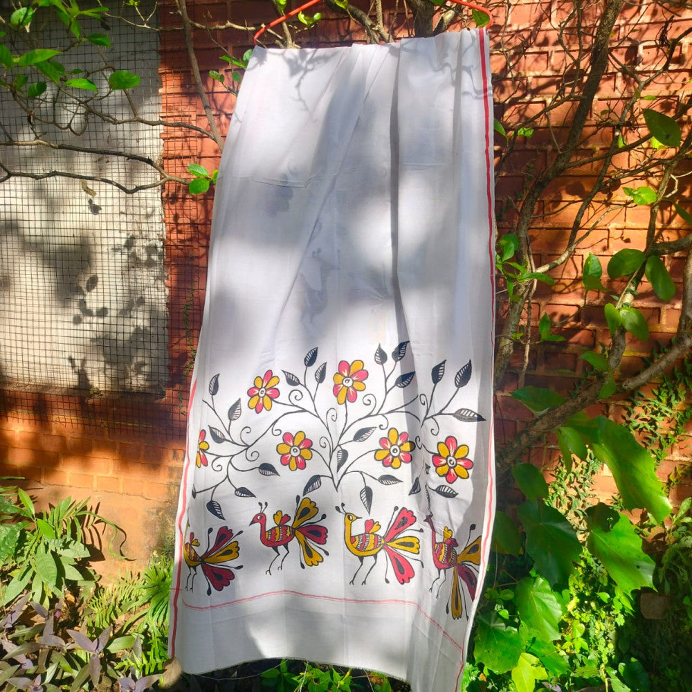 Sohrai Khovar Hand-Painted Gamcha Style 23