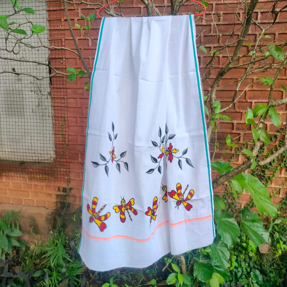 Sohrai Khovar Hand-Painted Gamcha Style 24