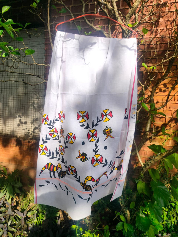 Sohrai Khovar Hand-Painted Gamcha Style 3