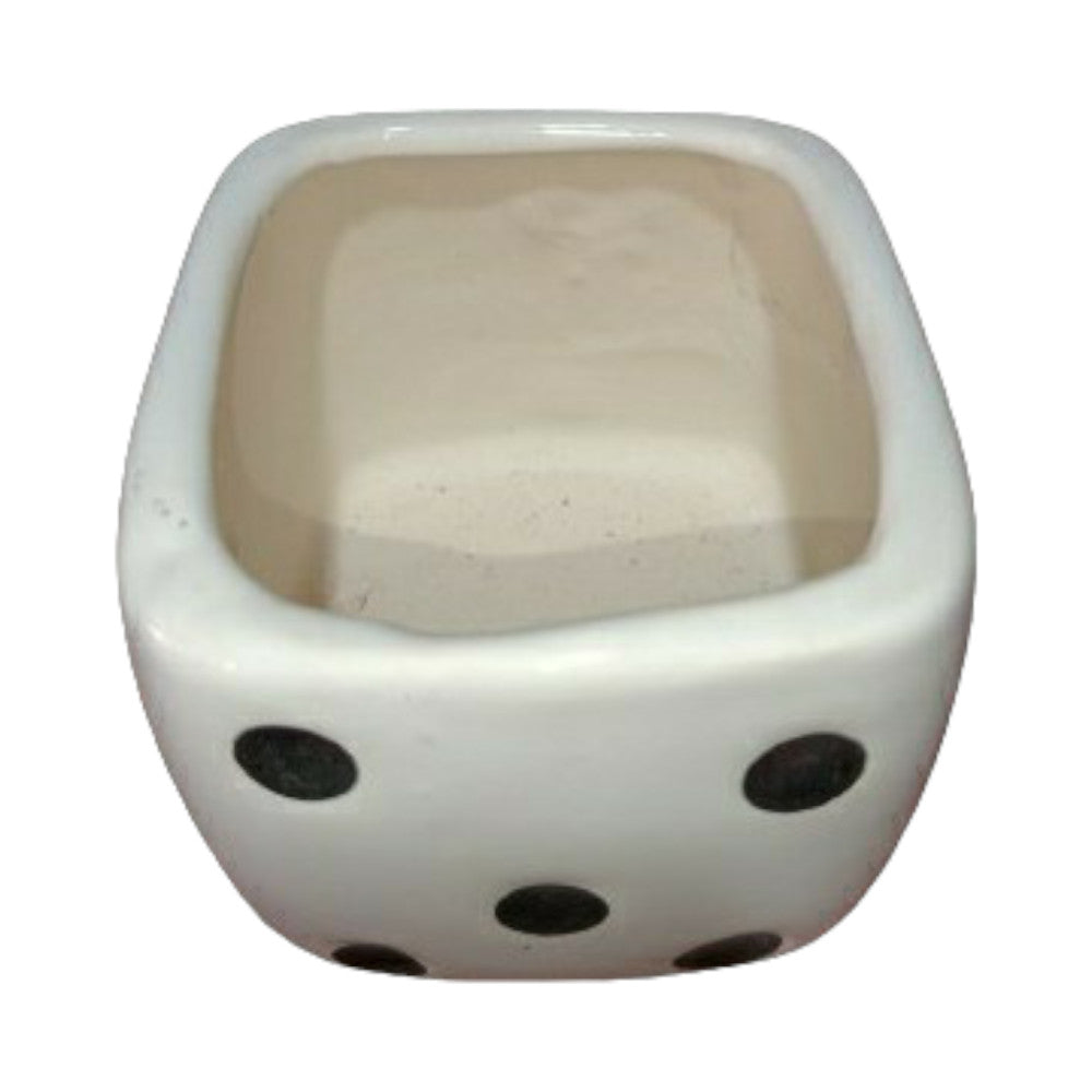 Square Dice Shape Ceramic Plant Holder