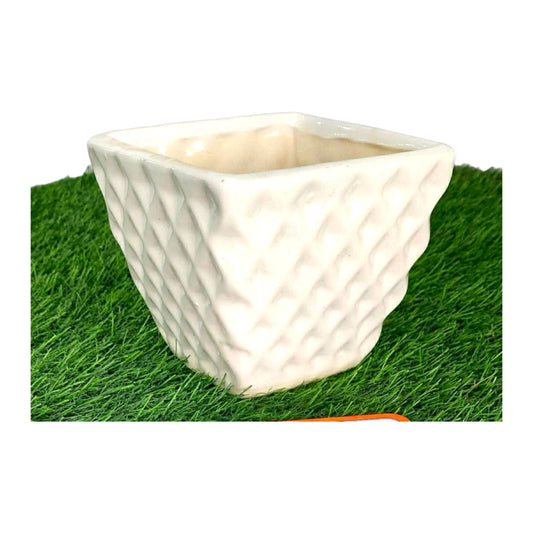 Square Shape Ceramic Plant Holder