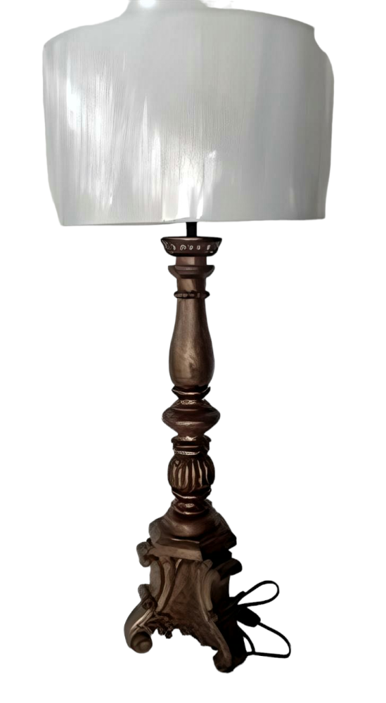 Square White Golden Lamp Shade