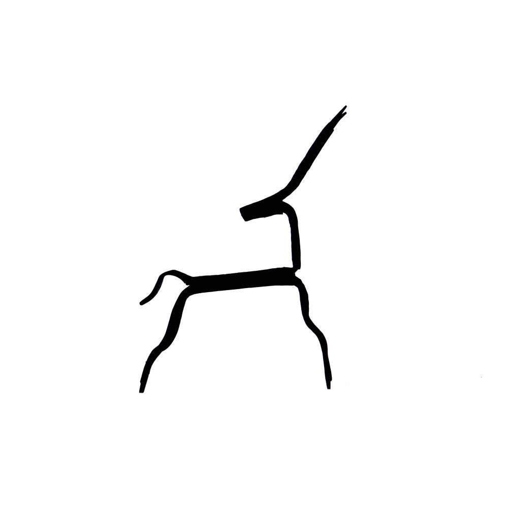 Standing deer head tilting backwards