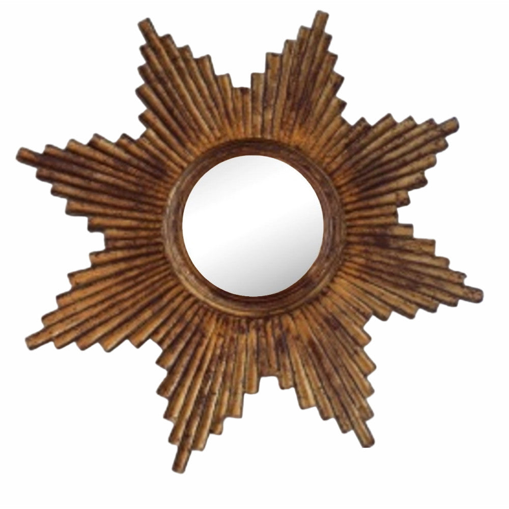 Star Shape Antique Golden Mirror Frame