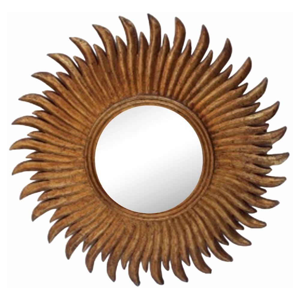 Sun Burst Vintage Golden Mirror Frame