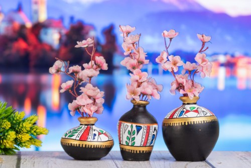 Terracota Black Vase set of 3