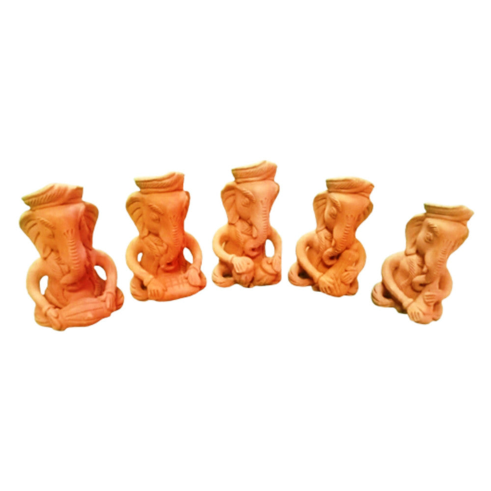 Terracota ganesh with instruments set