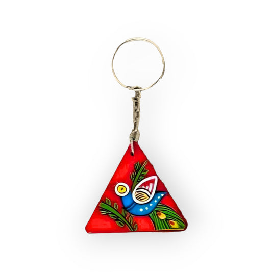 Tikuli Art Key Chain in TriangleShape
