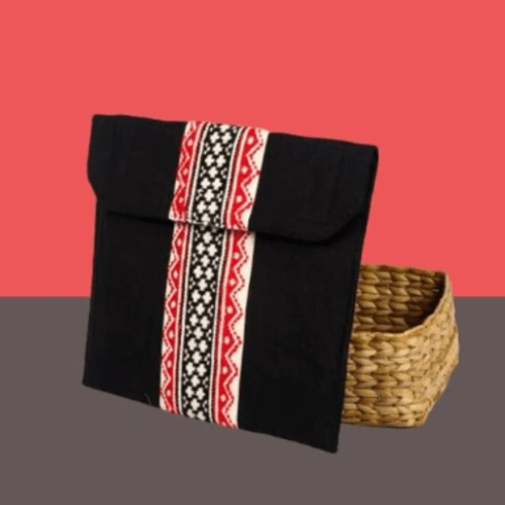 Toda Embroidered Elegant I-Pad Cover - Black