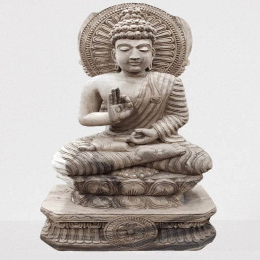 Traditional Handcarved Kallakurichi Wooden Buddha Statue