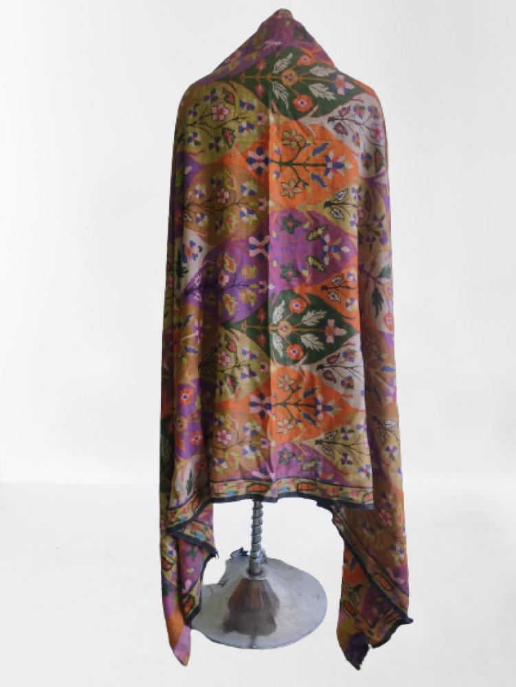 Traditional Multicolour Floral Design Kani Shawl