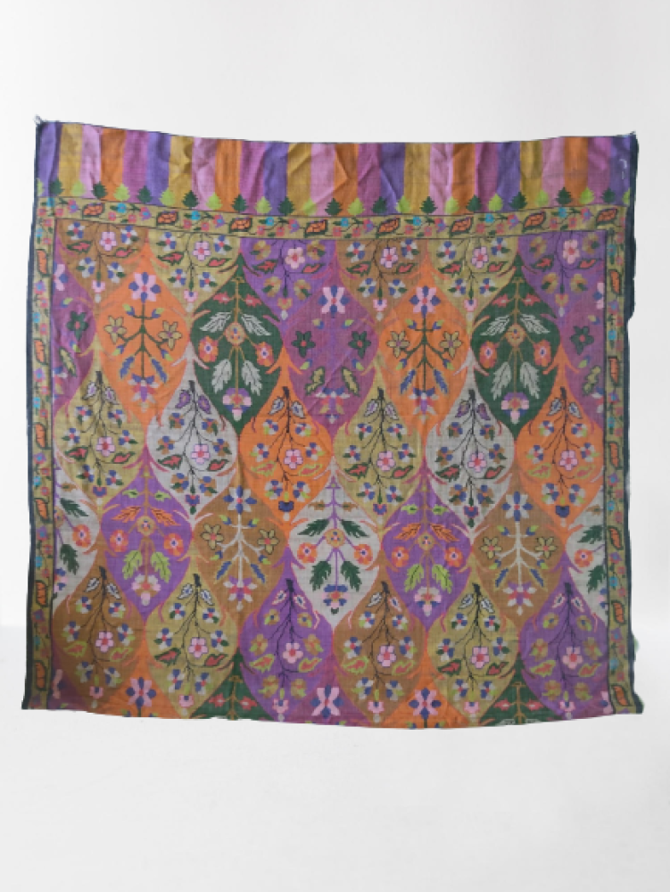 Traditional Multicolour Floral Design Kani Shawl