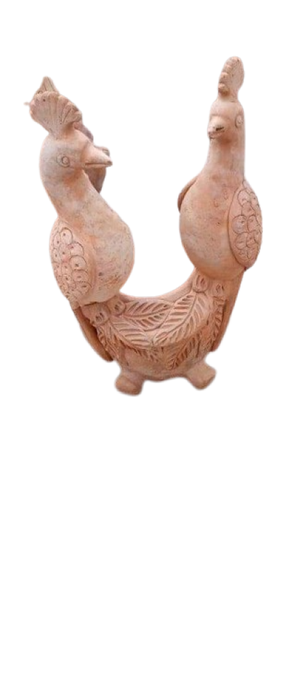 Twin Peacock Vase Pokharan Pottery