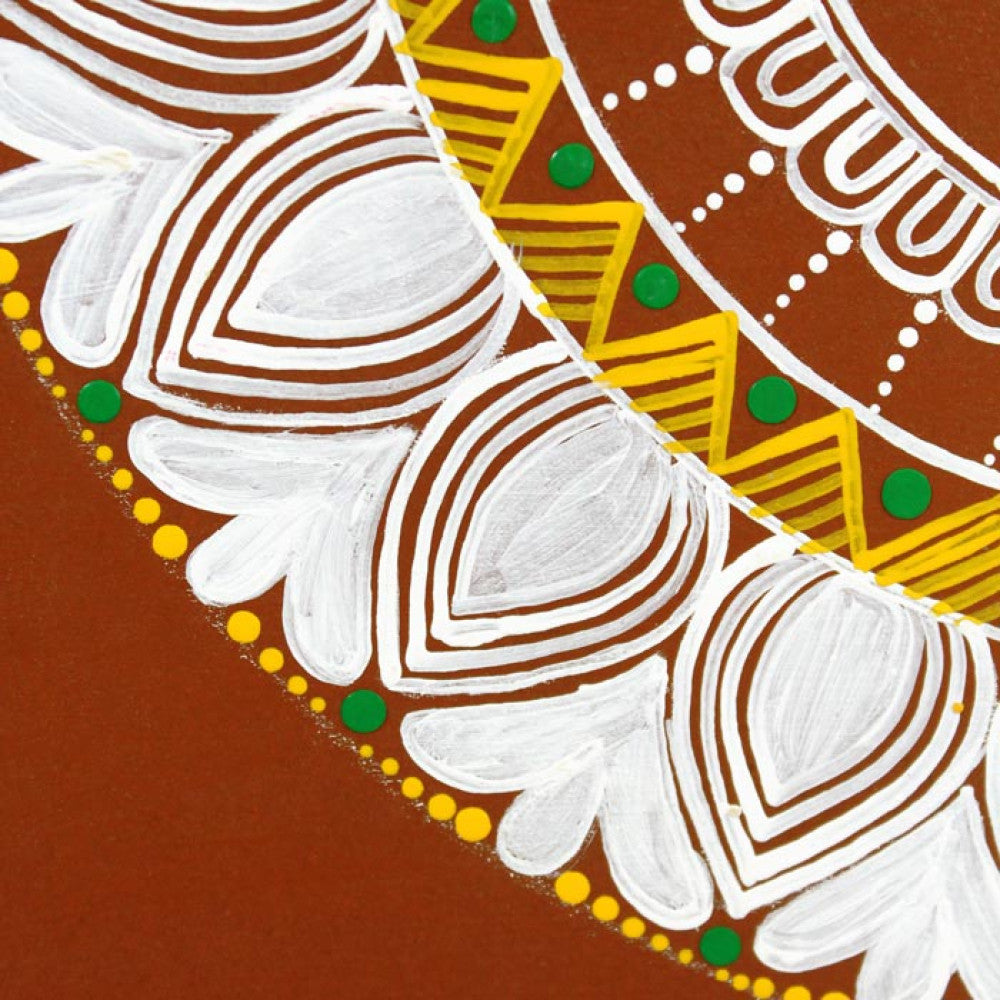 Uttarakhand Aipan Art Lord Ganpati ji on Wood