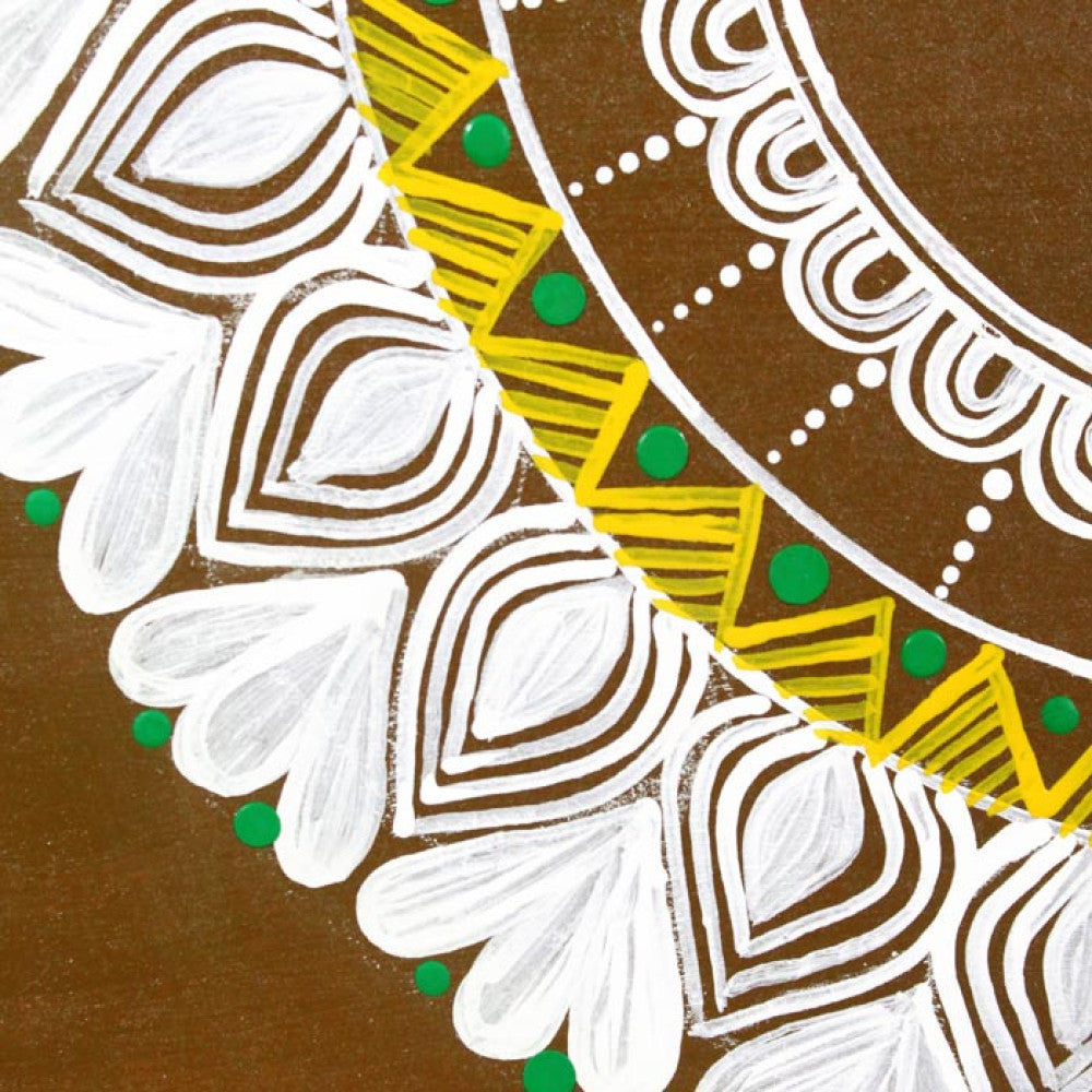 Uttarakhand Aipan Art Lord Ganpati ji on Wood Style 2