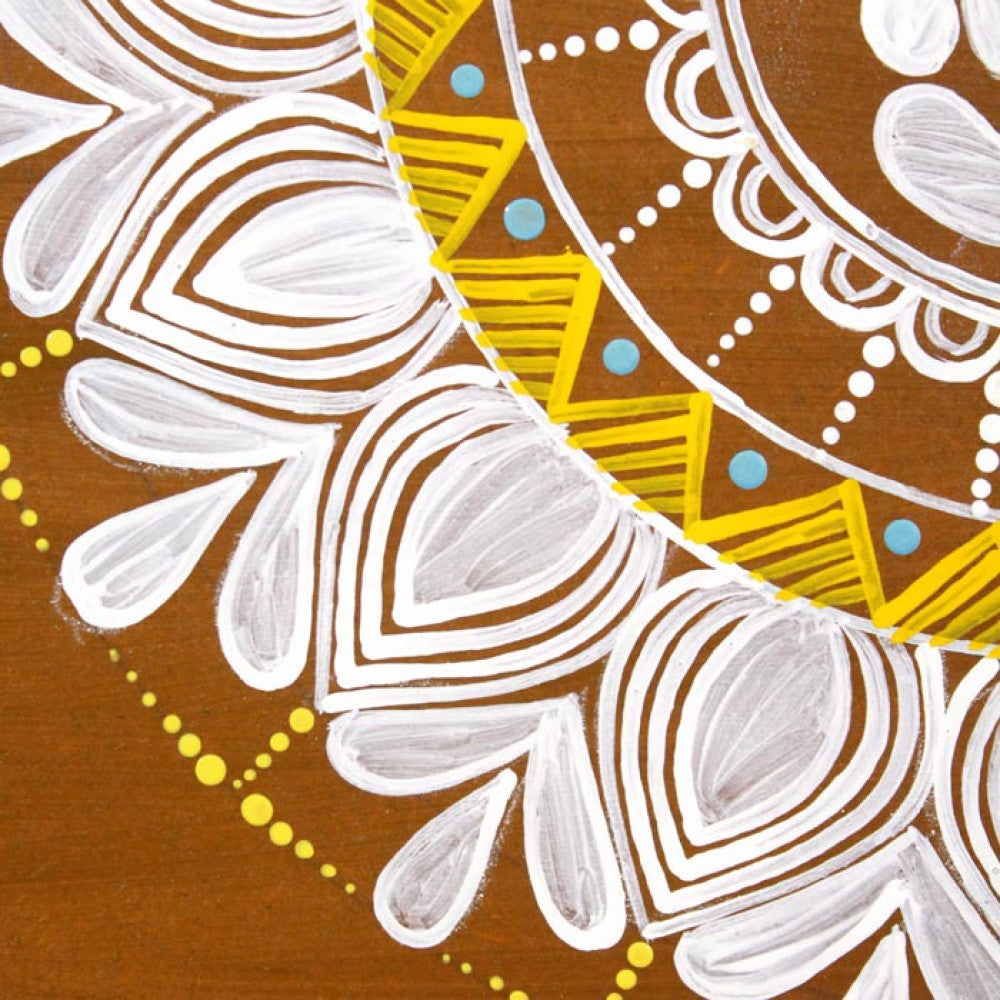 Uttarakhand Aipan Art Lord Ganpati ji on Wood Style 3