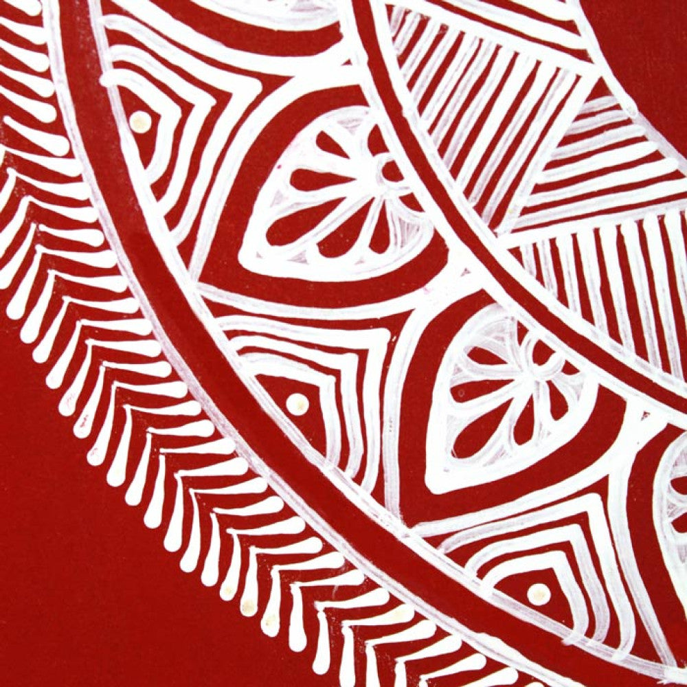 Uttarakhand Aipan Art on Wood Lord Ganesha