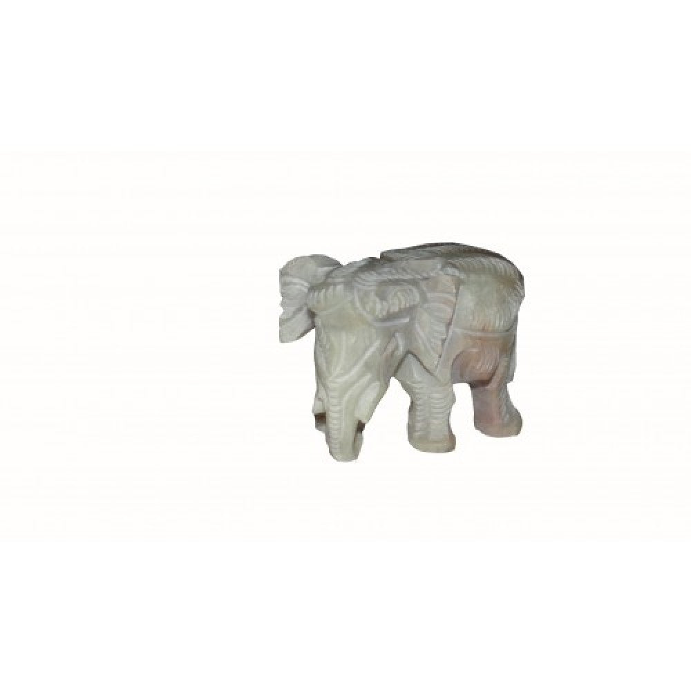 Decorative Elephant Varanasi Soft Stone Jali Work By Verma HandiCrafts