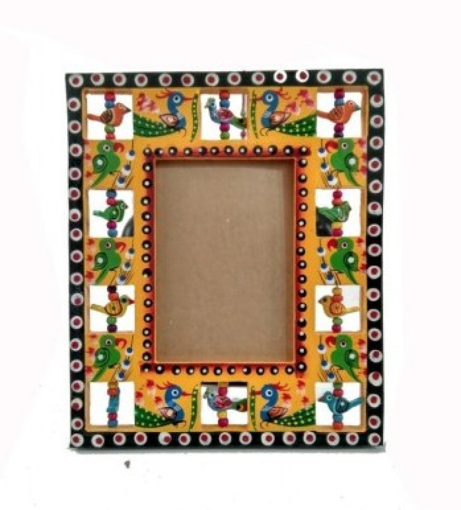 Varanasi Wooden Lacquerware & Toys Colorful Photo Frame By Om Handicrafts
