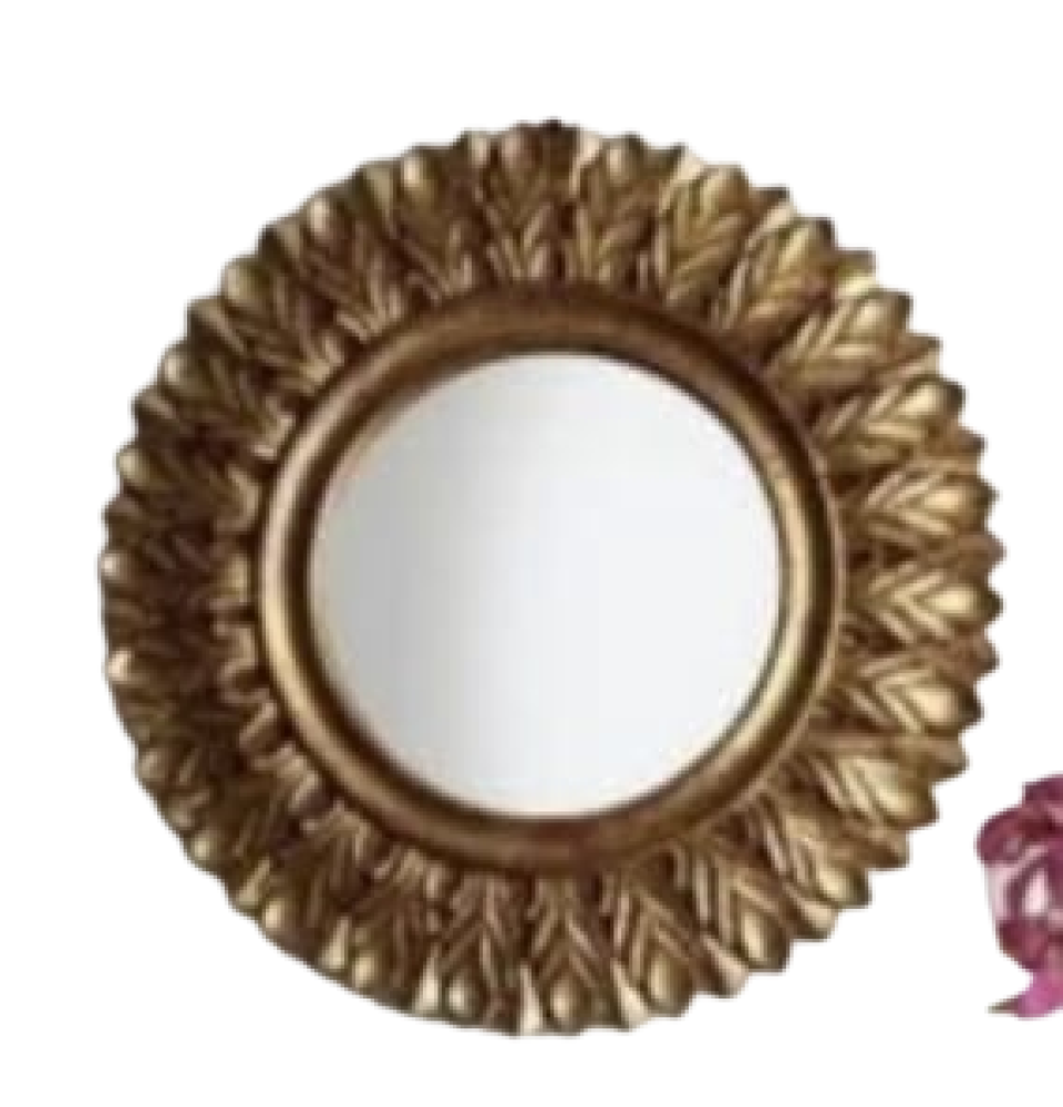 Vintage Sun burst Anti Golden Mirror Frame