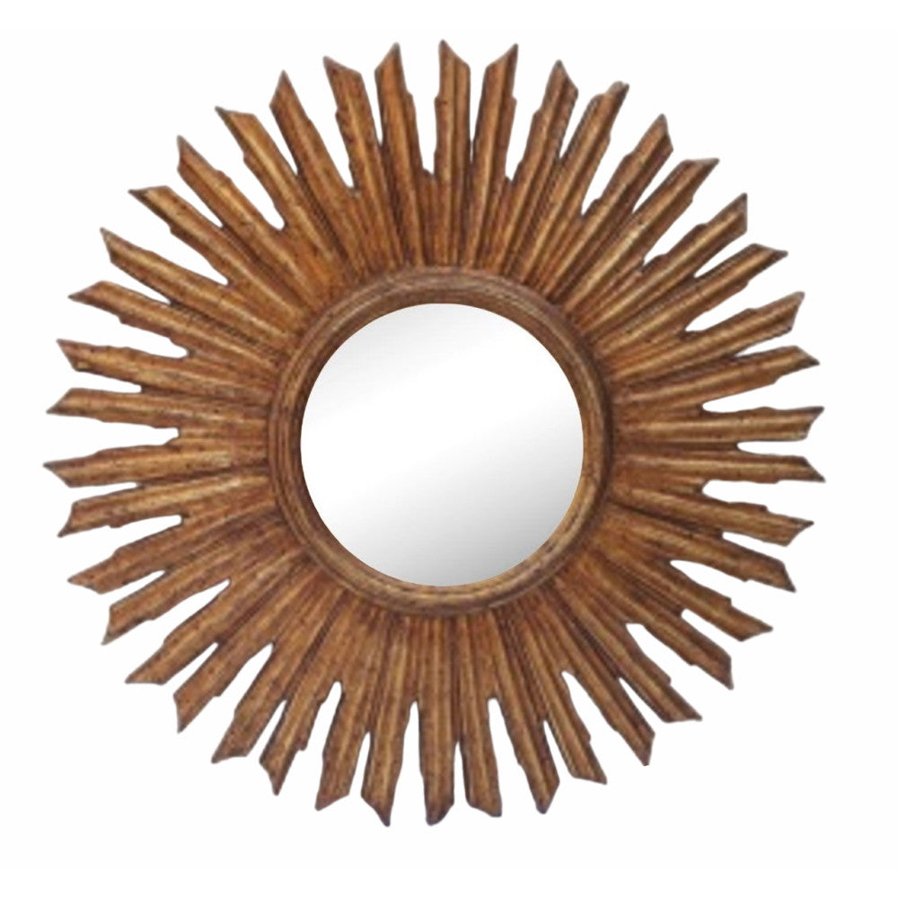 Wall Décor Sunburst Golden Mirror Frame