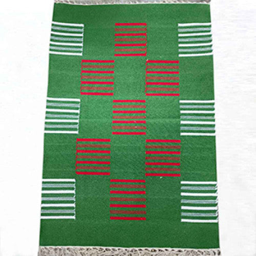 Handwoven Interlock Design Cotton Warangal Durries