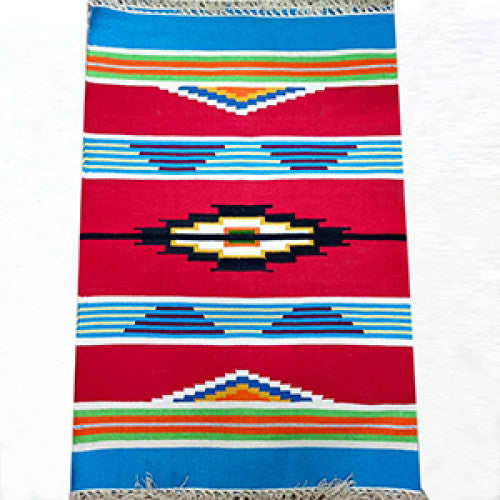 Handwoven Interlock Design Cotton Warangal Durries