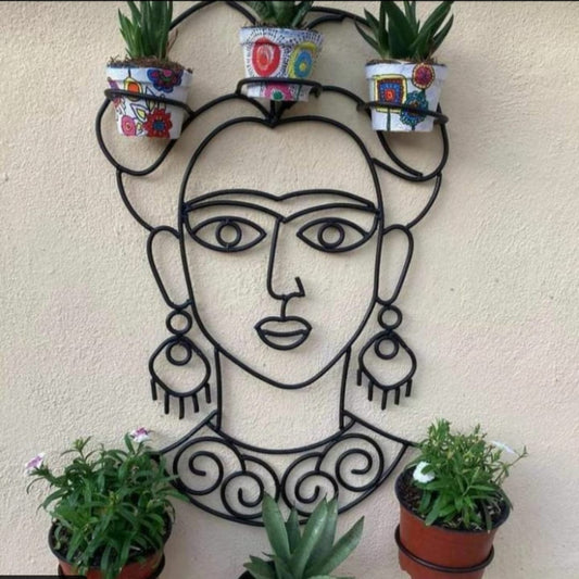 Women Face Pot Holder Stand with 6 Pot