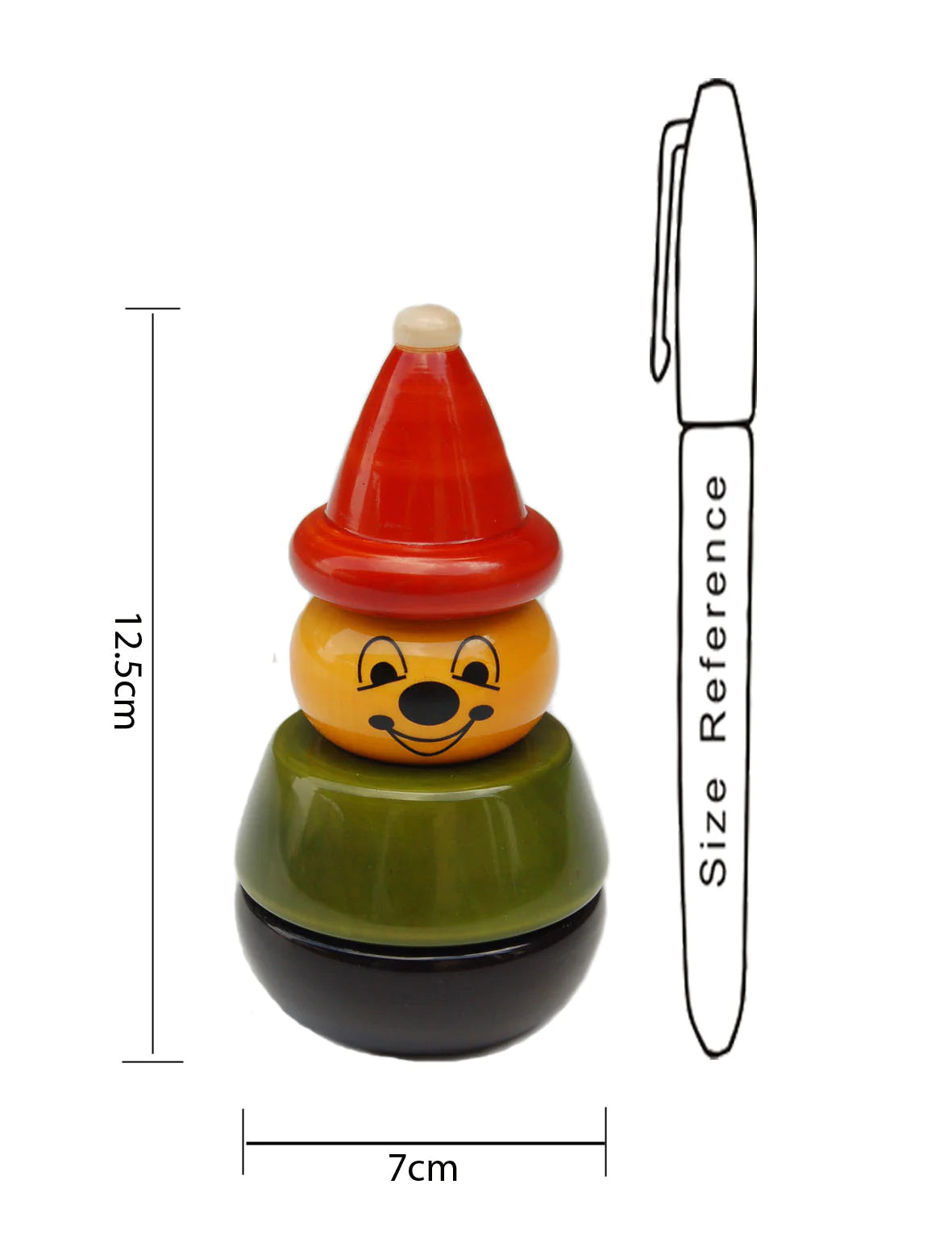 Wooden Aaba Yellow , Green Stacking Wooden Toys